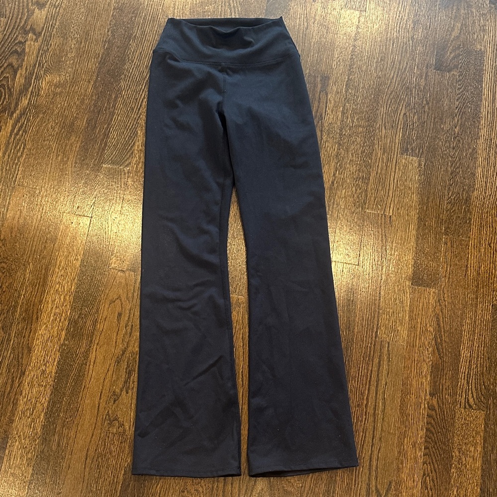 Black High-Waist Flared Yoga Pants